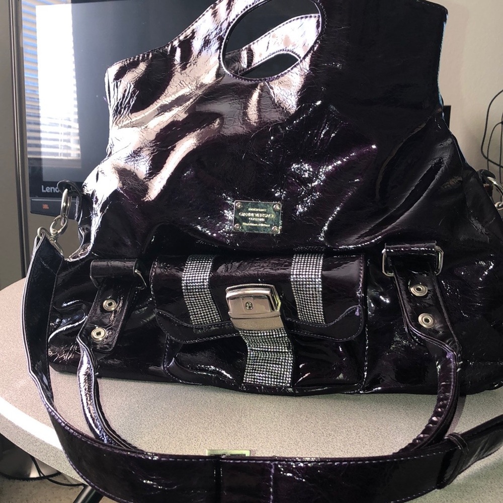Large purple bag Versace like inspired